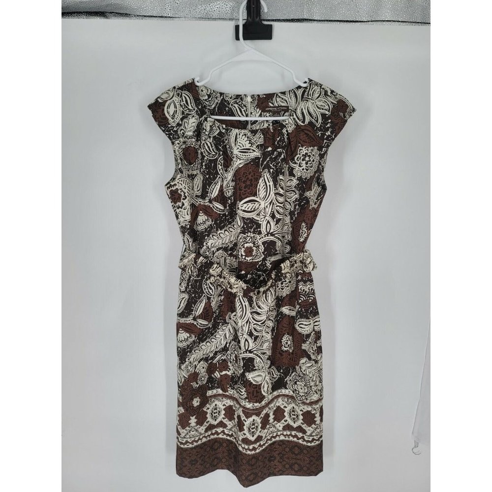 Adrienne vittadini dress Size 4 Multi Color Knee Length